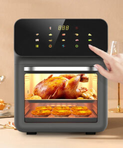 Renuj KQ0008 10L digital air fryer oven with transparent window and touch control panel